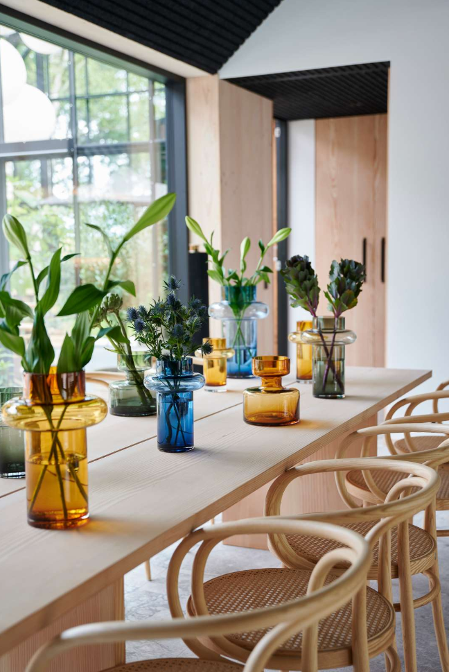 Lyngby Glas Tube Vase Smoke H30 cm