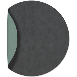 LIND DNA Circle Double Tischset 40 cm, Cloud Anthracite/Nupo Pastel Green