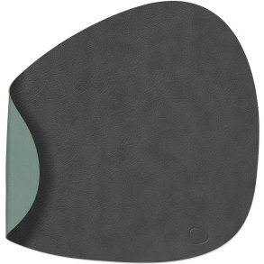 LIND DNA Curve Double Tischset 37x44 cm, Cloud Anthracite/Nupo Pastel Green