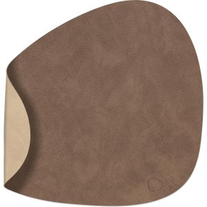 LIND DNA Curve Double Tischset 37x44 cm, Cloud Brown/Nupo Sand
