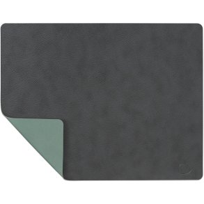 LIND DNA Square Double Tischset 35x45 cm, Wolkenanthrazit/Nupo Pastellgrn