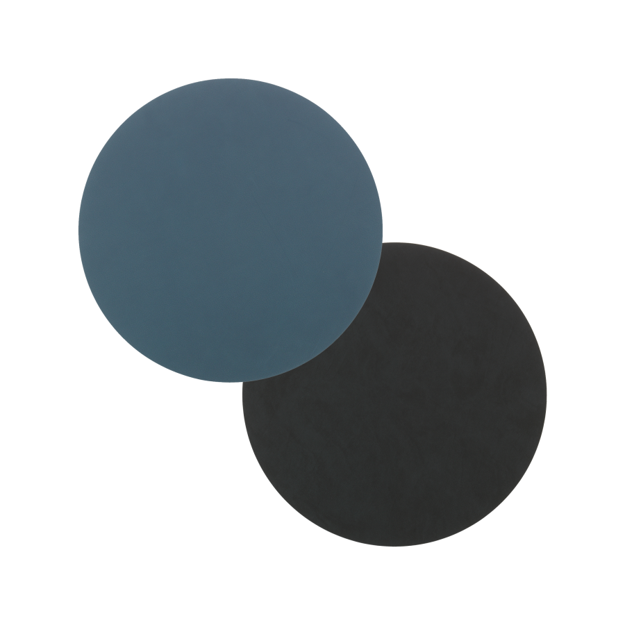 Lind DNA Circle Double Dkkeserviet XL, Nupo Mrkebl/Sort