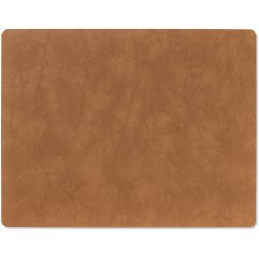 LIND DNA Square Recycled Læder Dækkeserviet 35x45 cm, Nupo Natur