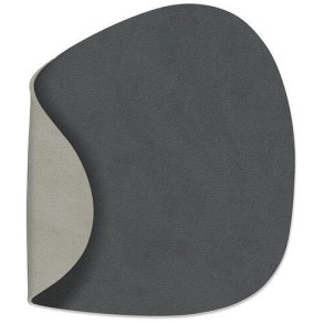LIND DNA Curve Double Glasuntersetzer 11x13 cm, Nupo Anthracite/Light Grey