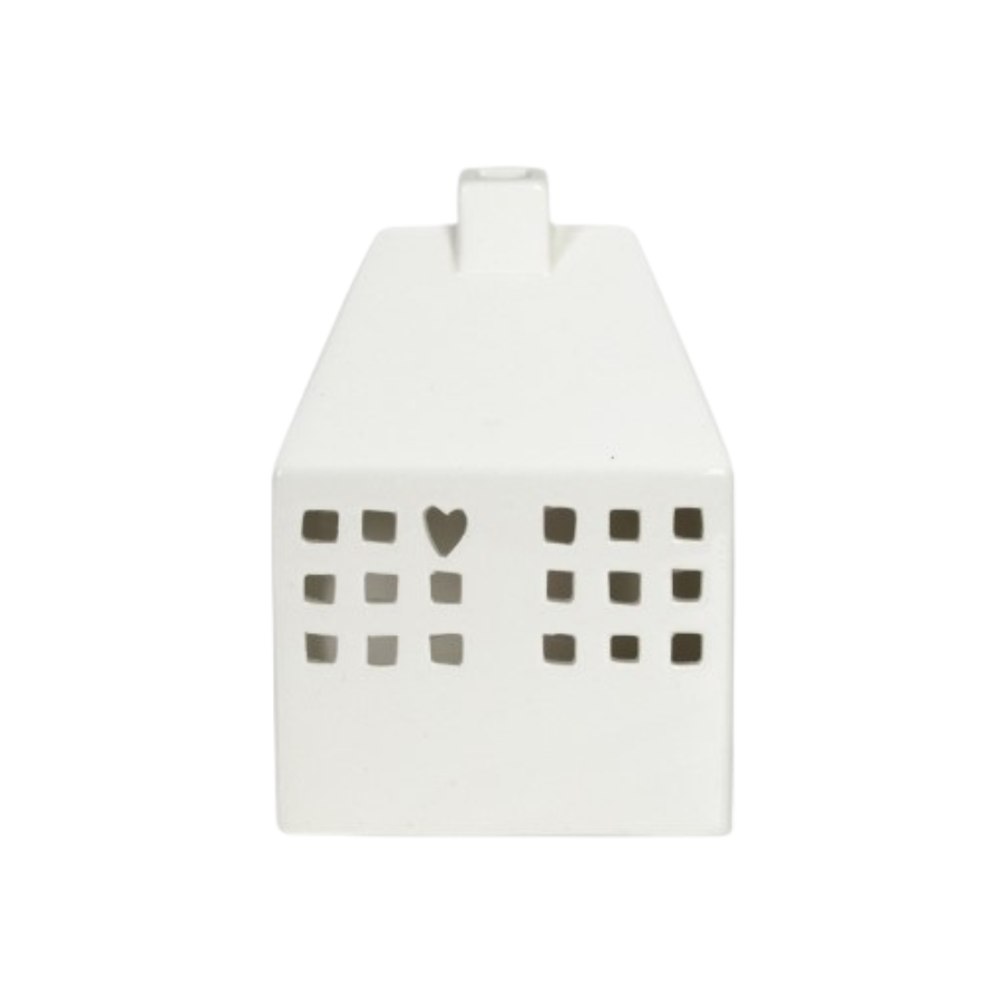 Kähler x Red Barnet Urbania Lyshus Hjerterum H12 cm, Hvid