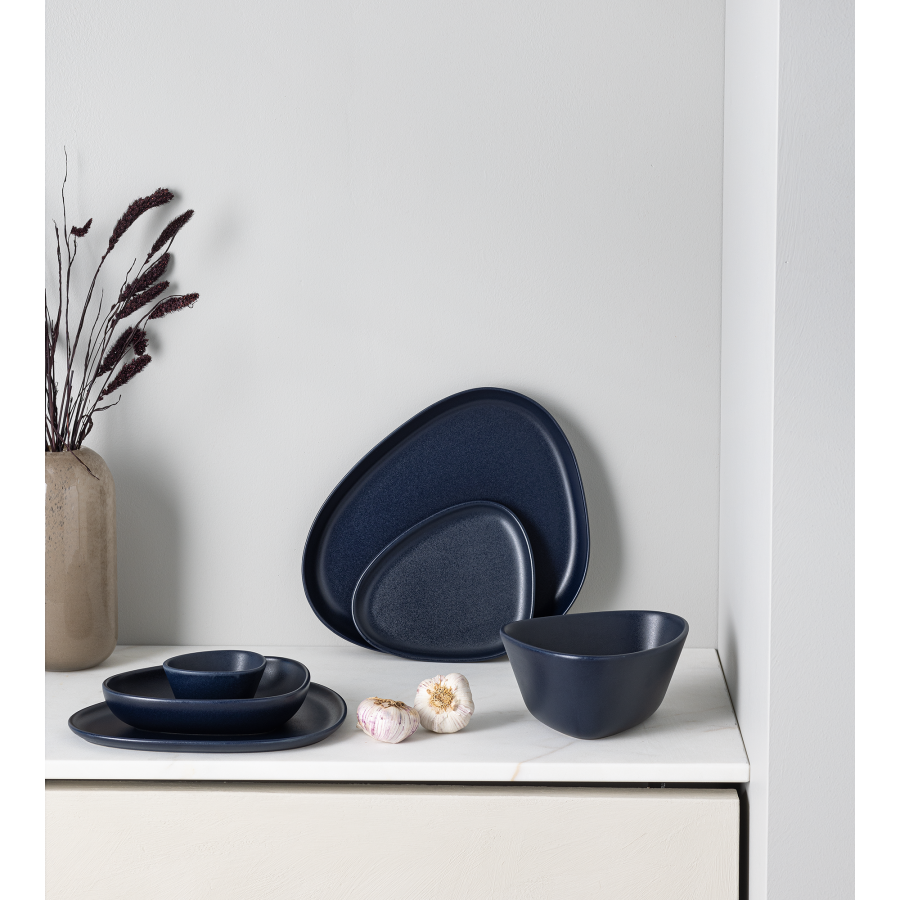 Lind DNA Curve Stoneware Skl S, Navy Bl