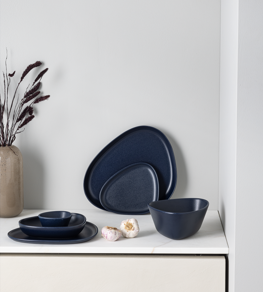 Lind DNA Curve Stoneware Skl S, Navy Bl