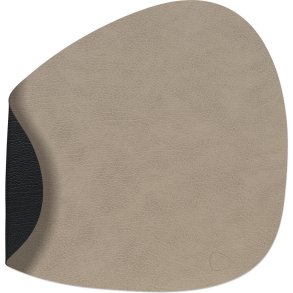 LIND DNA Curve Double Tischset 37x44 cm, Bull Warm Grey/Black