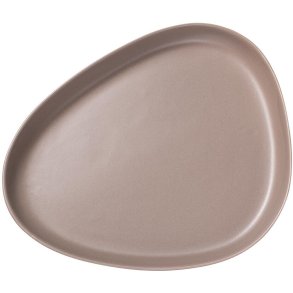 LIND DNA Curve Stoneware Serveringsfad 30x35x3 cm, Varm Gr