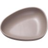 Lind DNA Curve Stoneware tiefer Teller 22x19x5 cm, Warm Grey