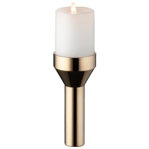 LIND DNA Lind Curve Kerzenhalter Pillar, Stahl vergoldet