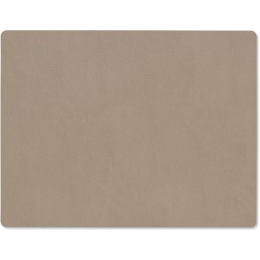 LIND DNA Square Recycled Læder Dækkeserviet 26,5x34 cm Serene Mole Grey