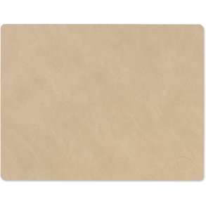 LIND DNA Square Recycled Læder Dækkeserviet 26,5x34,5 cm, Nupo Sand