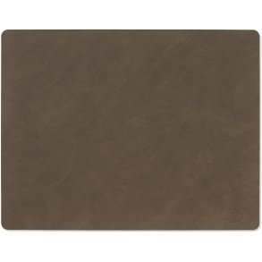 LIND DNA Square Recycled Læder Dækkeserviet 35x45 cm, Nupo Caviar