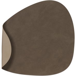 LIND DNA Curve Double Tischset 37x44 cm, Nupo Caviar/Clay Brown