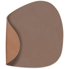 LIND DNA Curve Double Glasuntersetzer 11x13 cm, Nupo Truffle/Old Rose