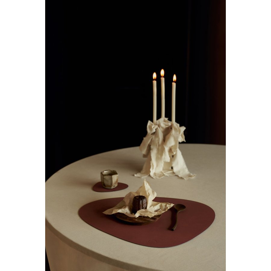LIND DNA Curve Recycled Leder Geschenkset 37x44 cm, Nupo Burgundy