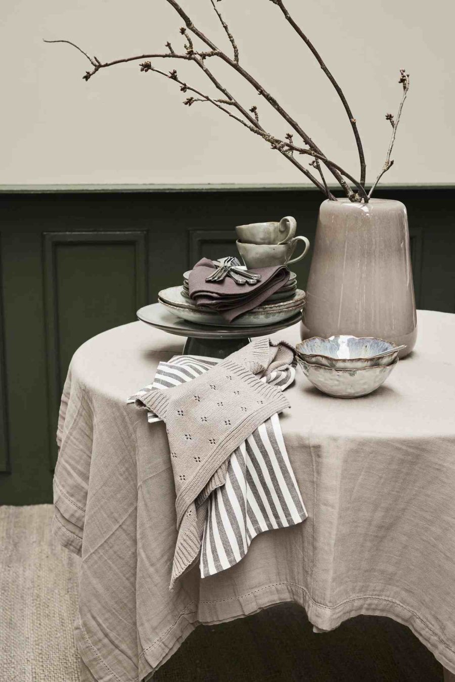 Lene Bjerre Caia Geschirrtuch 37x50 cm, Taupe