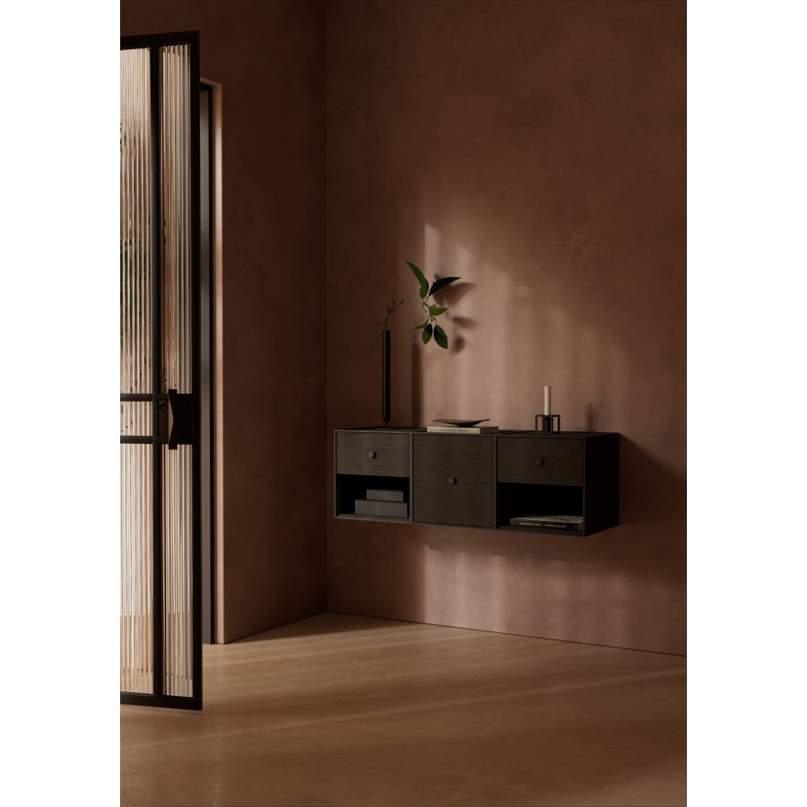 Audo Copenhagen Frame 35 Modul Reol m. 1 Skuffe 35x35 cm, Rget Eg