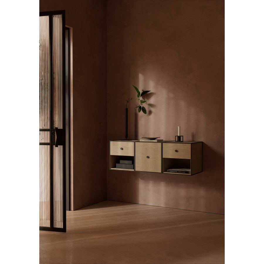 Audo Copenhagen Frame 35 Modul Reol m. 1 Skuffe 35x35 cm, Eg