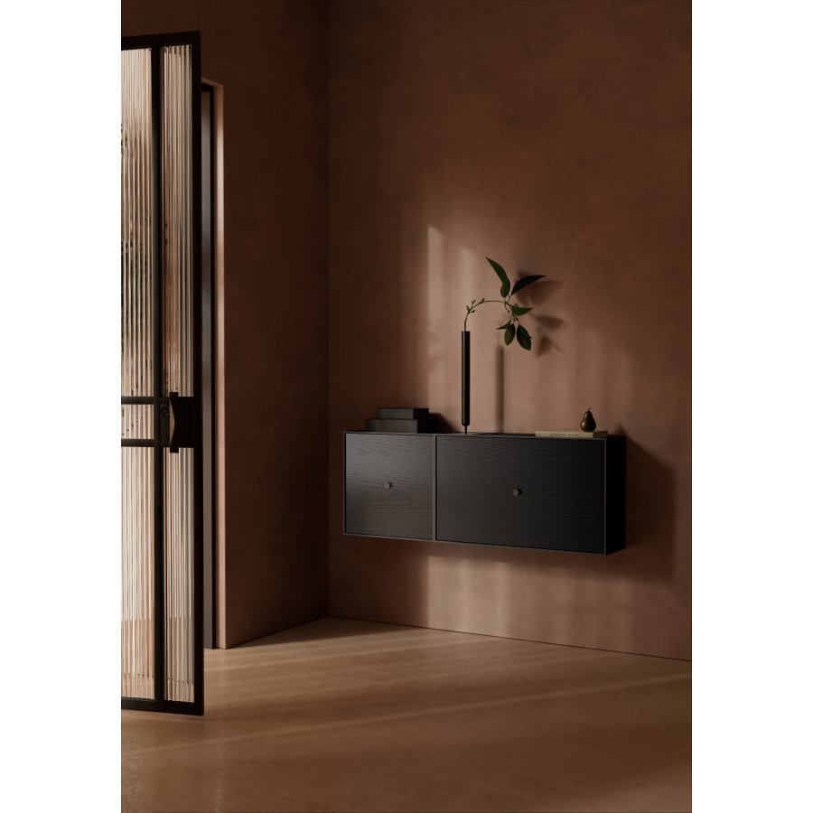 Audo Copenhagen Frame Skoskab 70 cm, Sortbejdset Ask