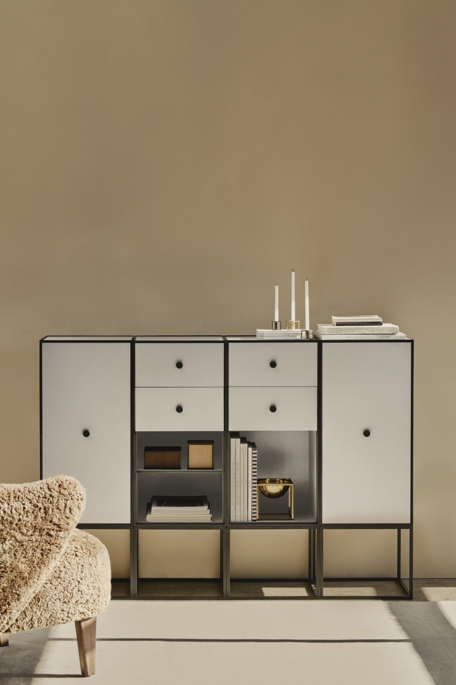 Audo Copenhagen Frame 70 Modul Skab m. Lge 70x35 cm, Hvid