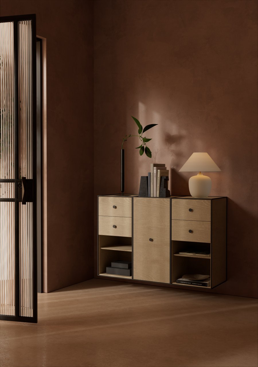 Audo Copenhagen Frame 70 Modul Skab m. Lge 70x35 cm, Eg