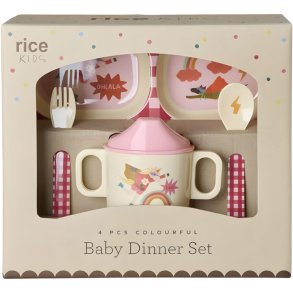 RICE KIDS Kinderset 4-teilig, Hero/Pink
