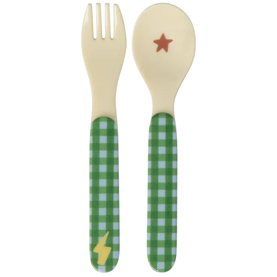 RICE KIDS Kinderbestek 2-delig, Hero/Groen