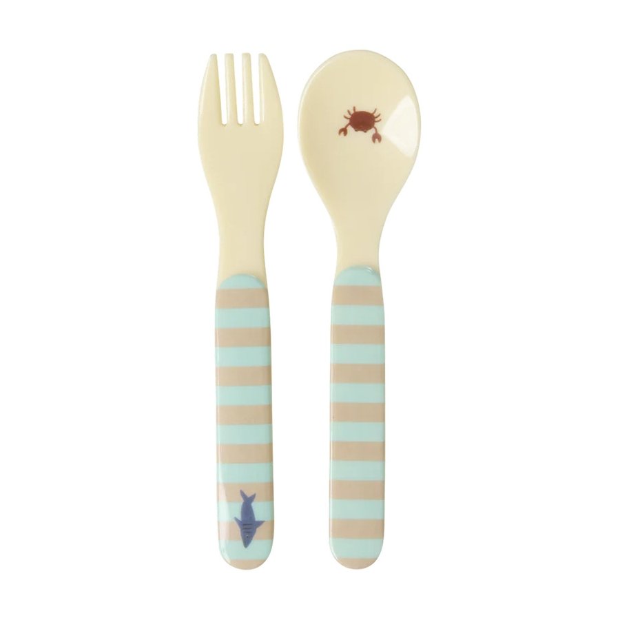 RICE KIDS Kinderbestek 2-delig, Ocean/Blauw