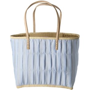 RICE Taske 24x36 cm, Blue Vichy