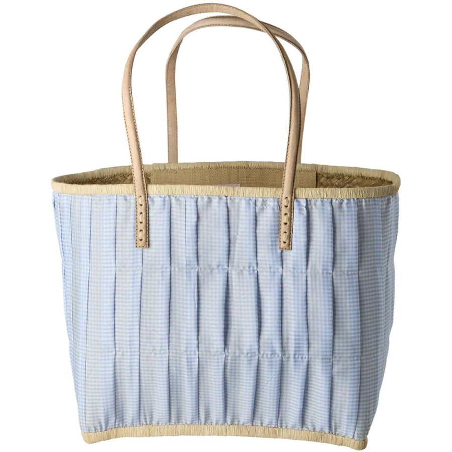 RICE Taske 24x36 cm, Blue Vichy