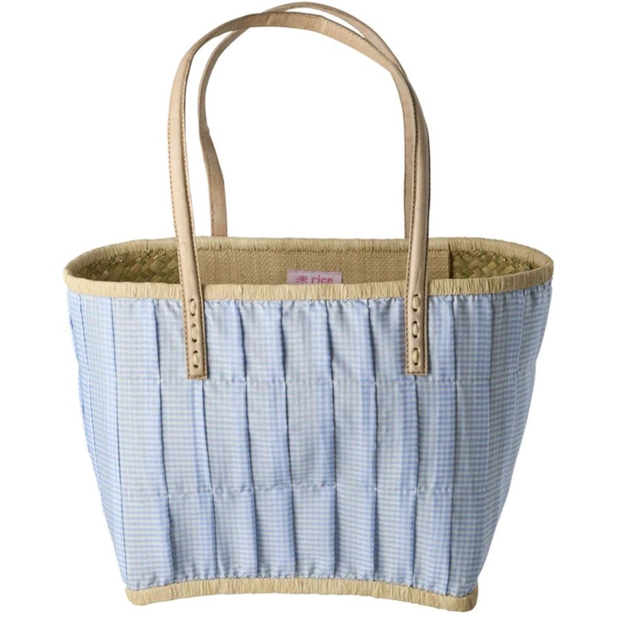 RICE Taske 20x30 cm, Blue Vichy