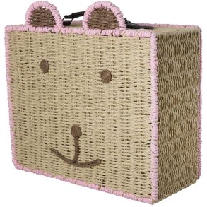 RICE KIDS Koffer 18x34 cm, Bär/Pink