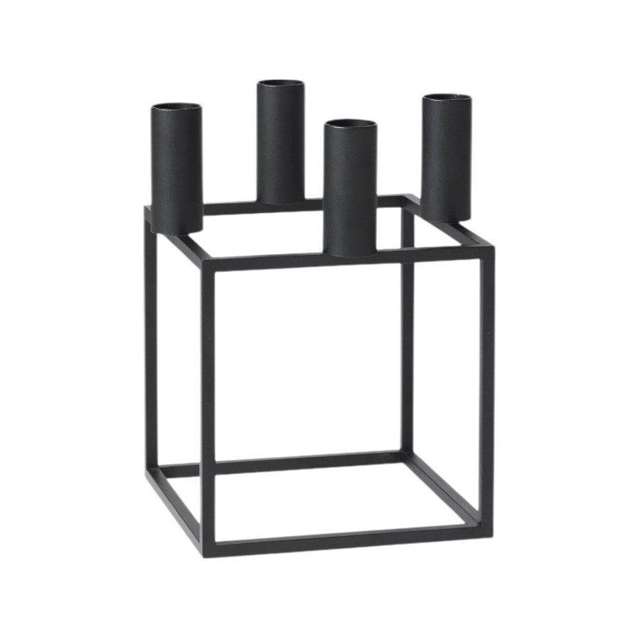 Audo Copenhagen Kubus 4 Lysestage H20 cm, Sort