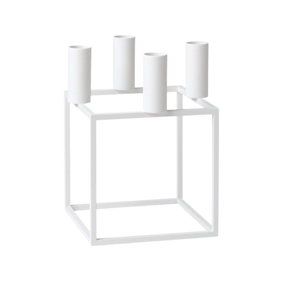 Audo Copenhagen Kubus 4 Lysestage H20 cm, Hvid