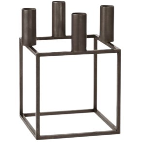 Audo Copenhagen Kubus 4 Lysestage H20 cm, Bruneret Kobber