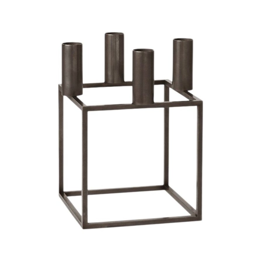 Audo Copenhagen Kubus 4 Lysestage H20 cm, Bruneret Kobber