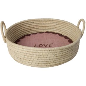 RICE Br�dkurv 26 cm, Love/Natur