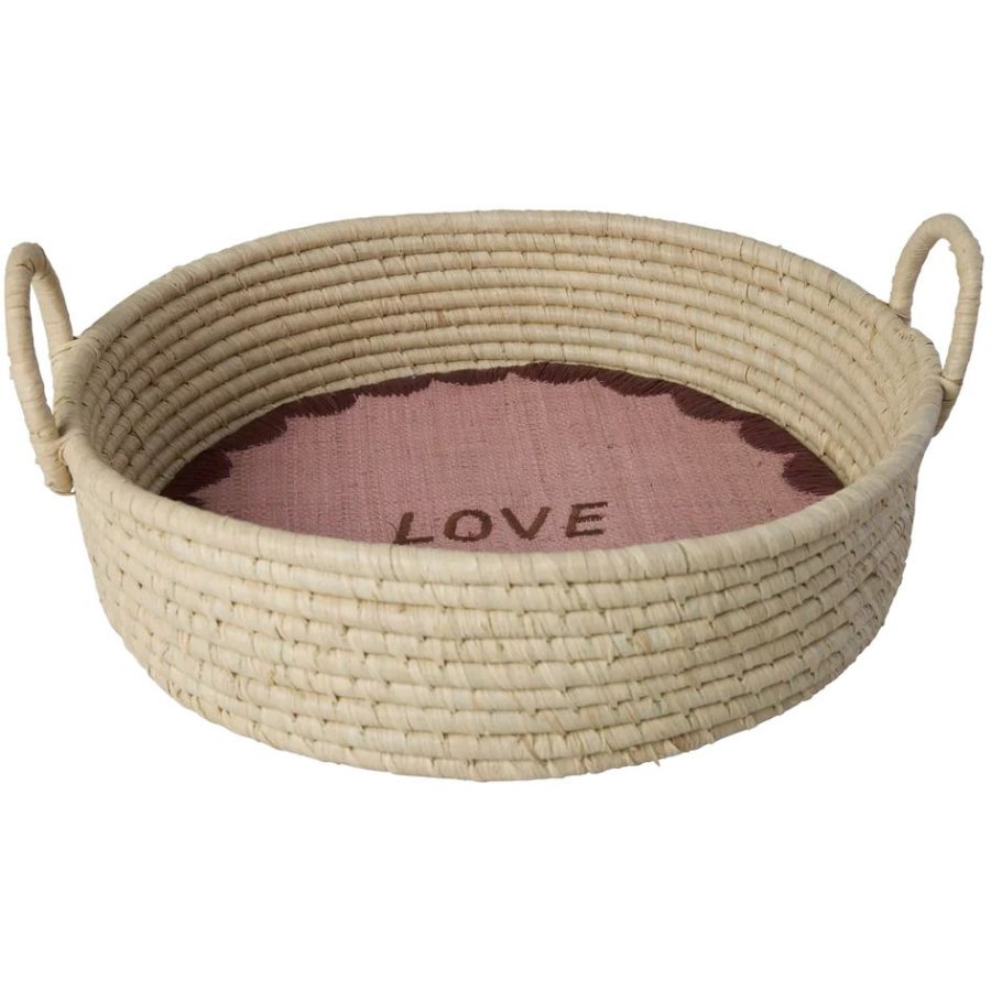 RICE Br�dkurv 26 cm, Love/Natur