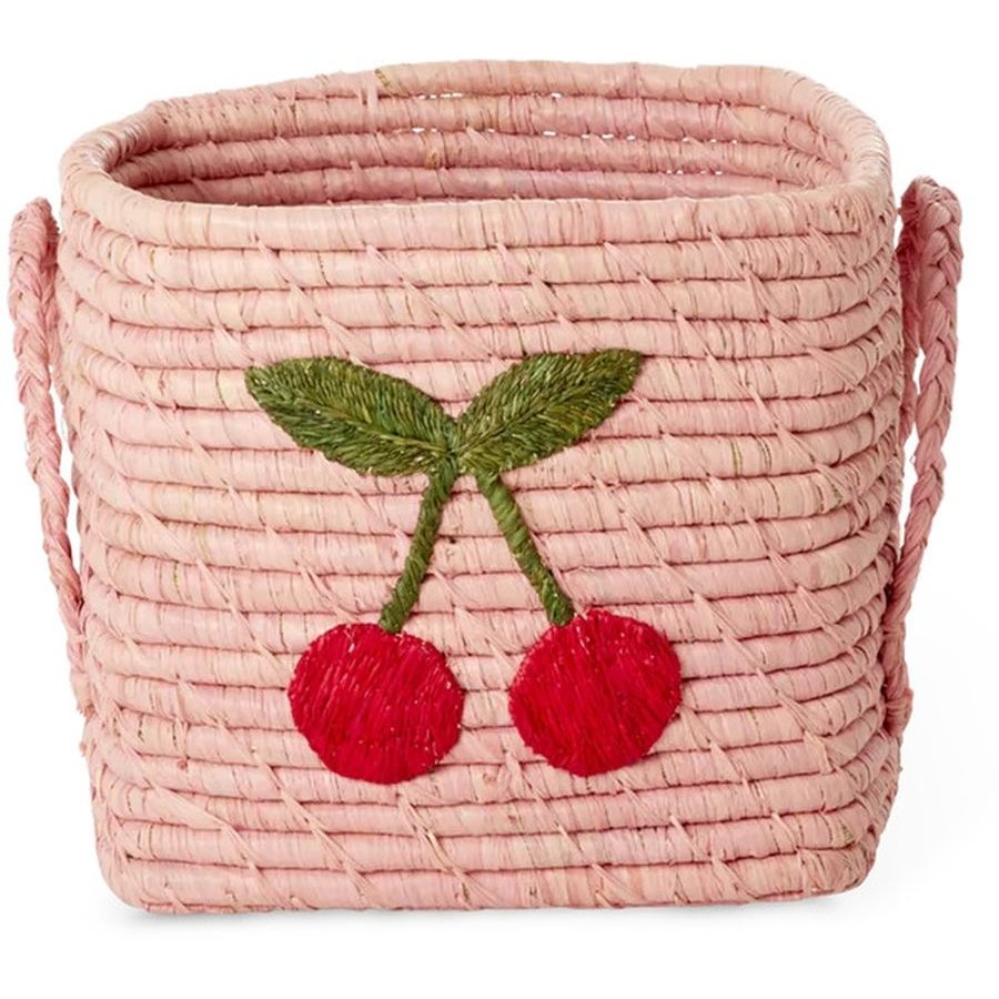 RICE Kurv H20 cm, Pink Cherry