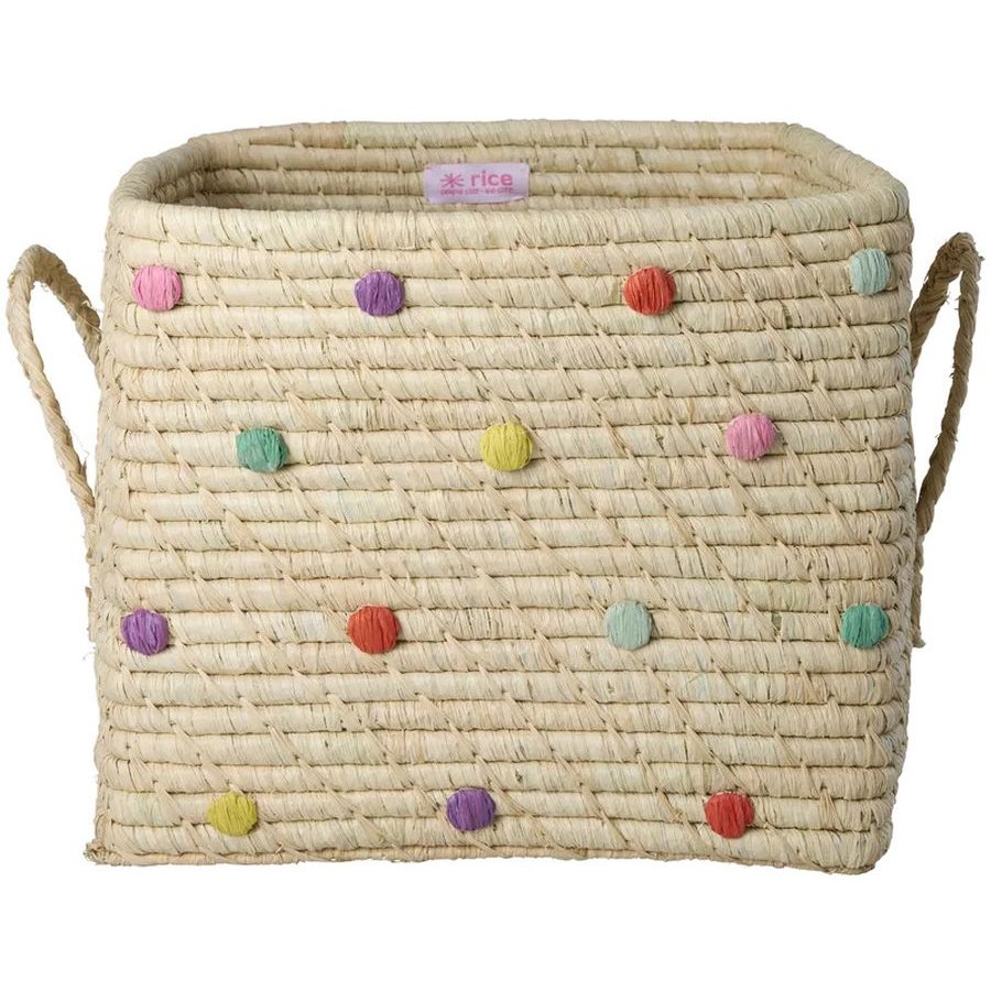 RICE Kurv H25 cm, Dots