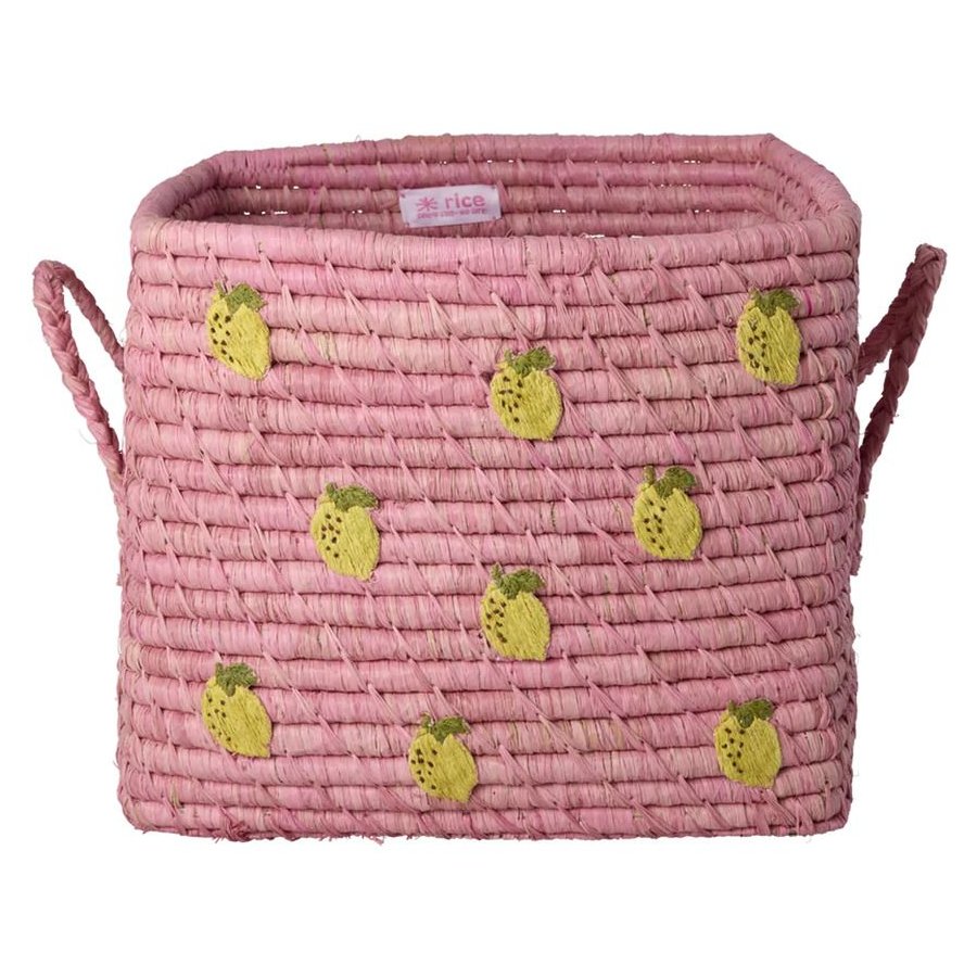 RICE Kurv H25 cm, Citron