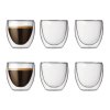 Bodum PAVINA 6 stk. dobbeltvgget espresso glas, 0.08 l