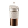 Bodum TRAVEL PRESS Rejsekrus med press plastik, 0,35 l, og ekstra lg  Hvid