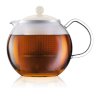 Bodum Tekande med glas hndtag og plast lg, 1,0l ASSAM, Hvid