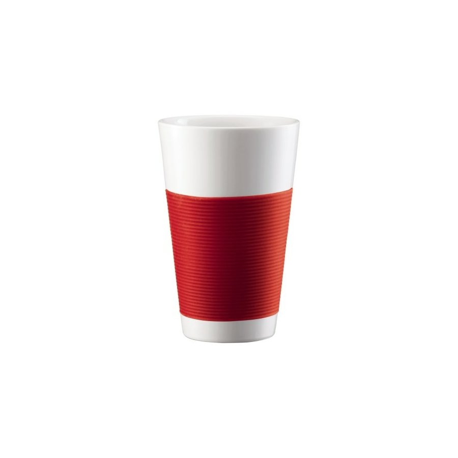 Bodum Dobbeltvgget porcelnskrus, 0.35 l, 2 stk. BODUM CANTEEN, Rd