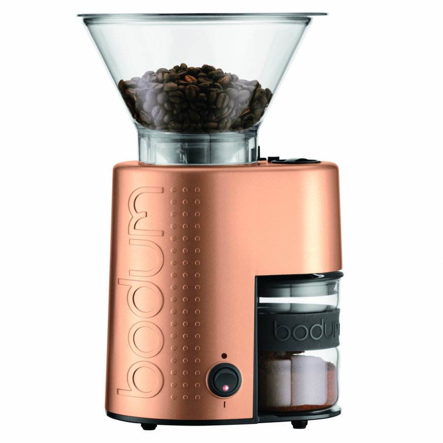 Bodum Elektrisk kaffemlle i aluminium BISTRO , Brstet kobber
