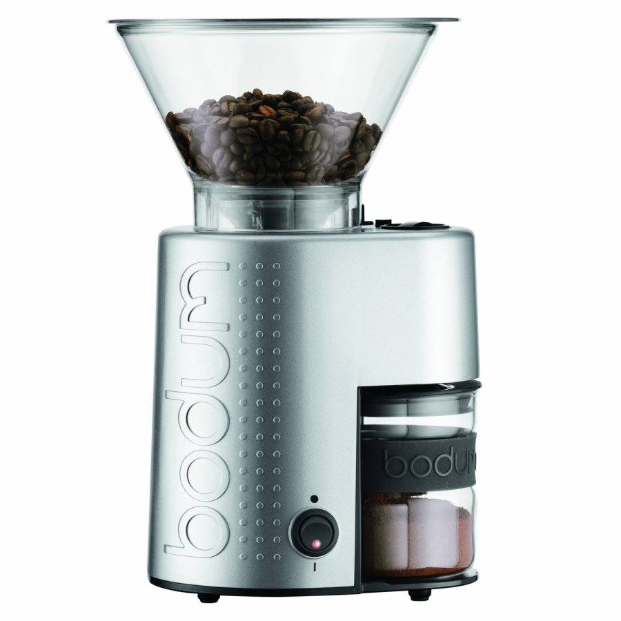 Bodum Elektrisk kaffemlle i aluminium BISTRO , Brstet slv
