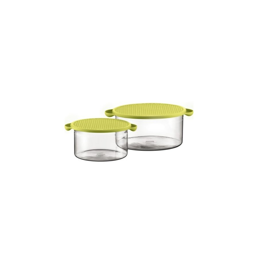 Bodum Glasskle med silikone lg 1.0 L og 2.5 L HOT POT SET, Lime Grn